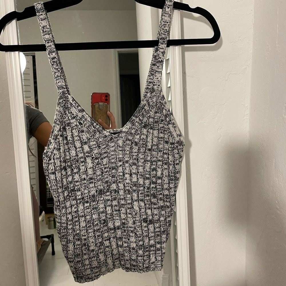 Small gray v neck spaghetti strap